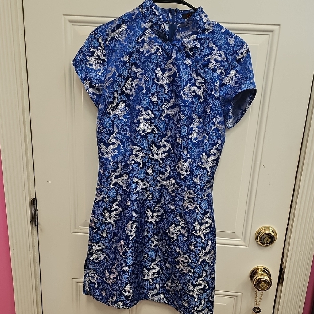 dELiA*s, Blue, White, Mini, Dress, Party, Causal, Y2k, 2000s, Trendy, Silver